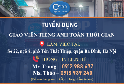 TUYỂN DỤNG GIÁO VIÊN